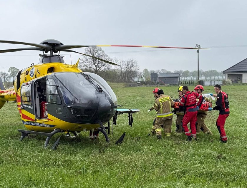 Poważny wypadek, mężczyzna spadł z rusztowania