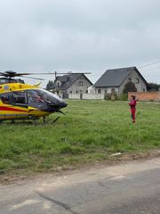 Poważny wypadek, mężczyzna spadł z rusztowania