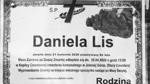 Zmarła Daniela Lis