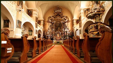 Wnętrze kościoła św. Jana Chrzciciela w Cieplicach. Aby fotografować w nim podczas ceremonii, będzie potrzebne pozwolenie z kurii.