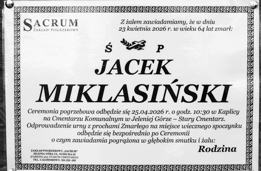Zmarł Jacek Miklasiński