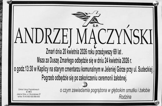 Zmarł Andrzej Mączyński