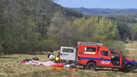 Wypadek paralotniarza na Górze Szybowcowej