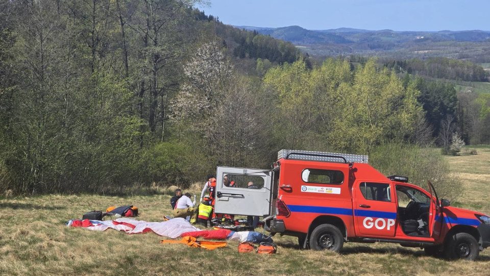Wypadek paralotniarza na Górze Szybowcowej