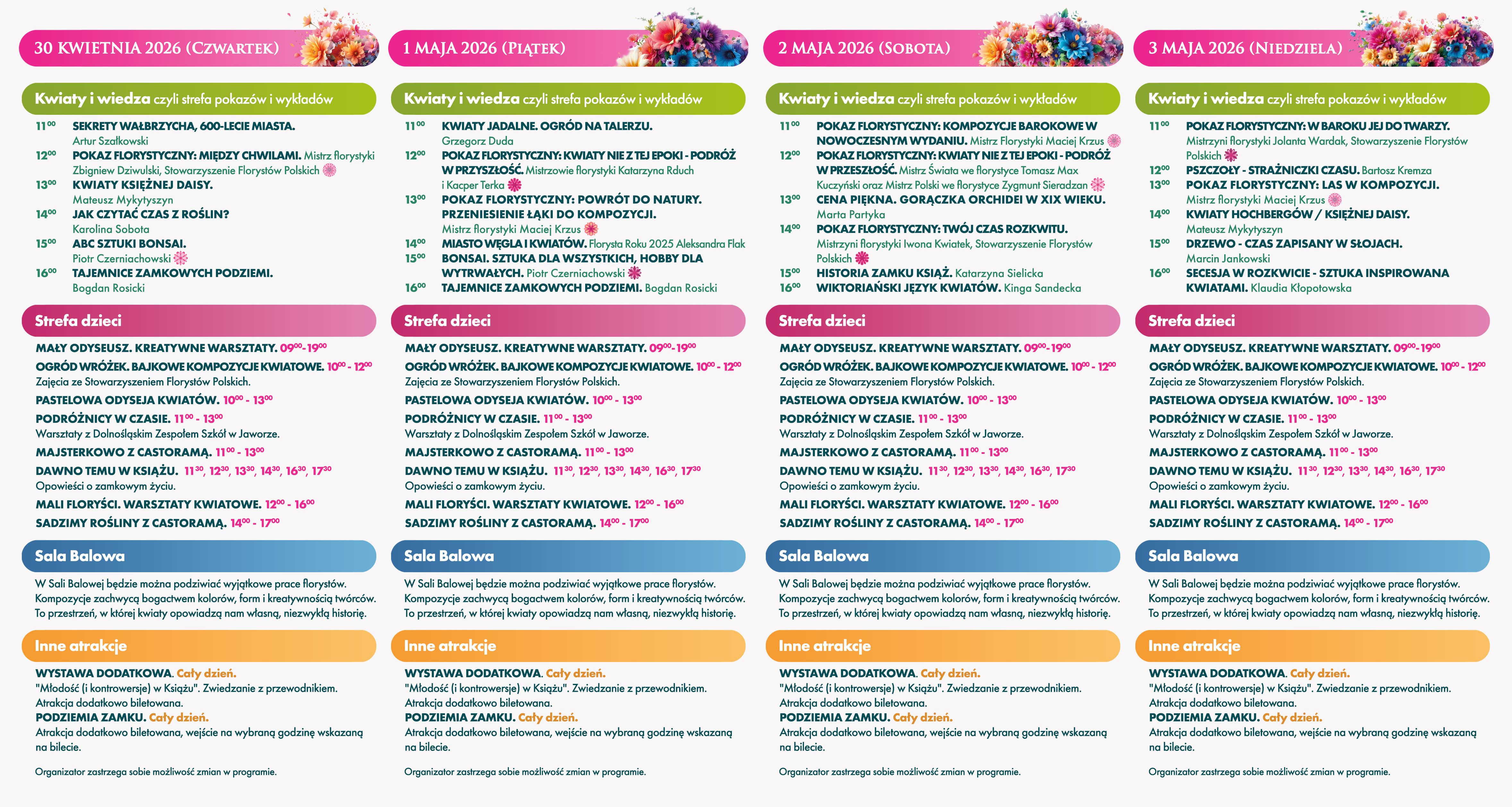Festiwal Kwiatów na Zamku Książ