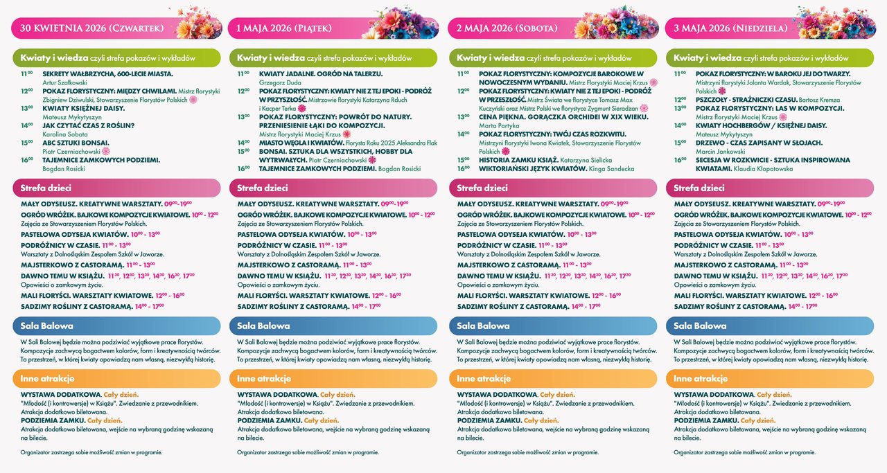 Festiwal Kwiatów na Zamku Książ