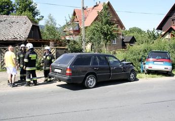 Mitsubishi rozbity, bo Niemka się zagapiła