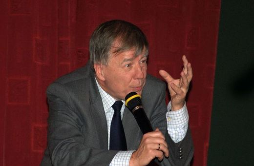 Jan Miodek podczas ubiegłorocznego wykładu w Kolegium Karkonoskim w Jeleniej Górze.