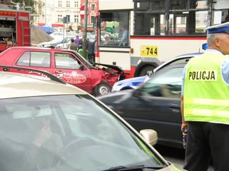 Karambol w centrum miasta