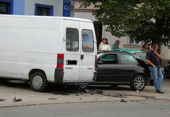 Karambol w centrum miasta