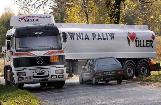 Pościg i kraksa w ramach ćwiczeń