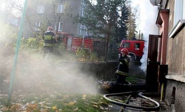 Piwnica w płomieniach na Uroczej
