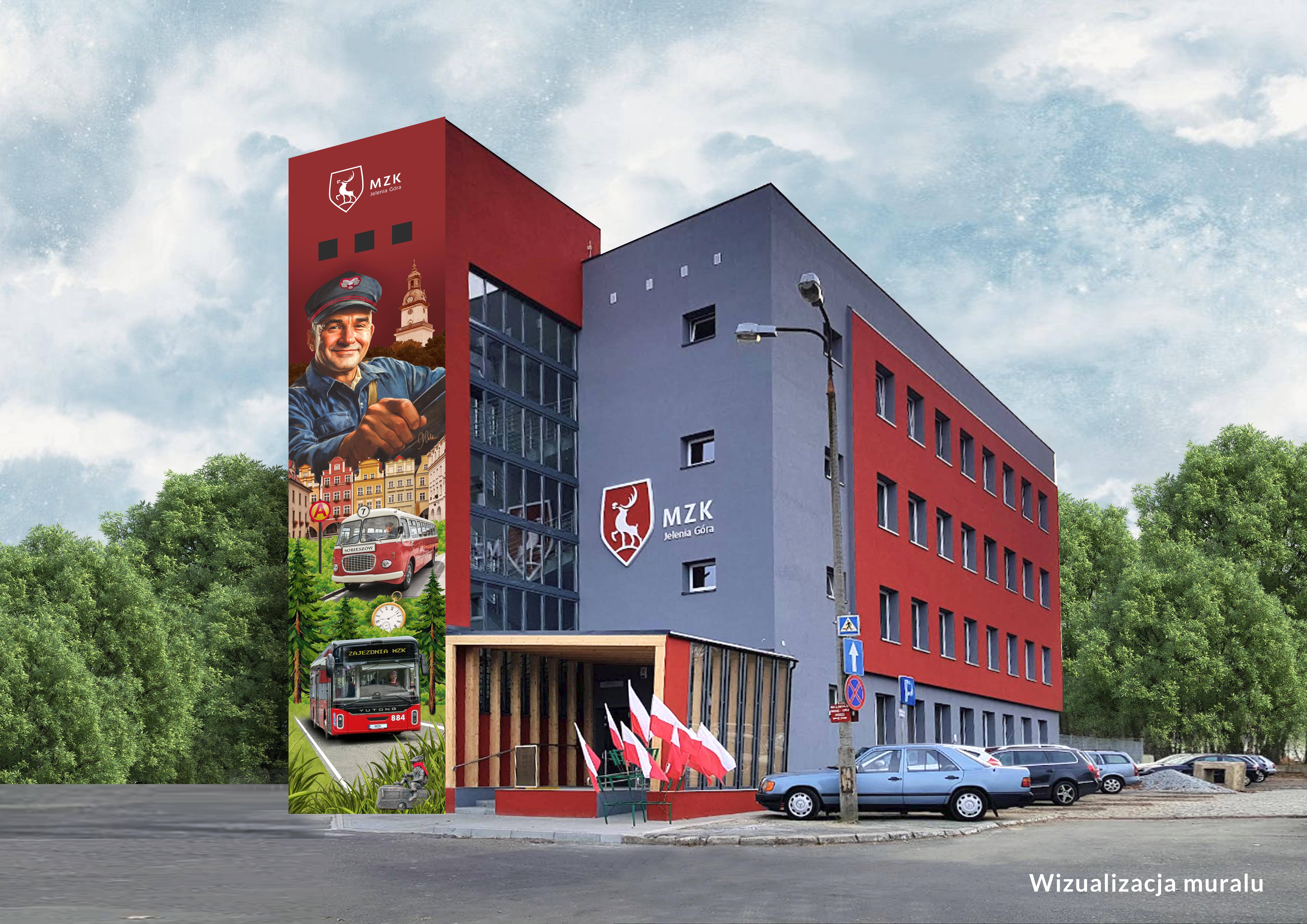 Mural na jubileusz komunikacji miejskiej