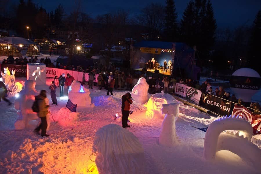 W Śniegolepach górą swoi i snowboardzista