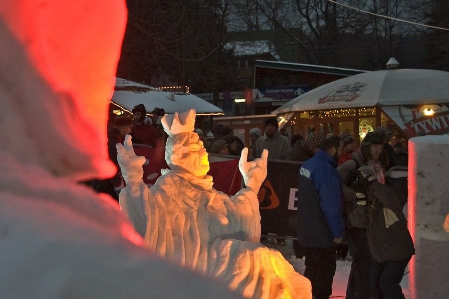 W Śniegolepach górą swoi i snowboardzista