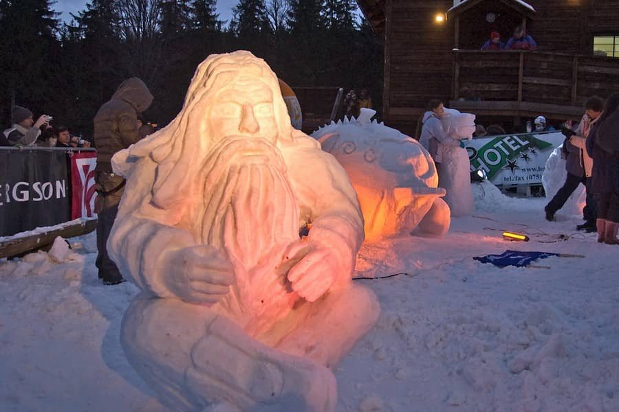 W Śniegolepach górą swoi i snowboardzista
