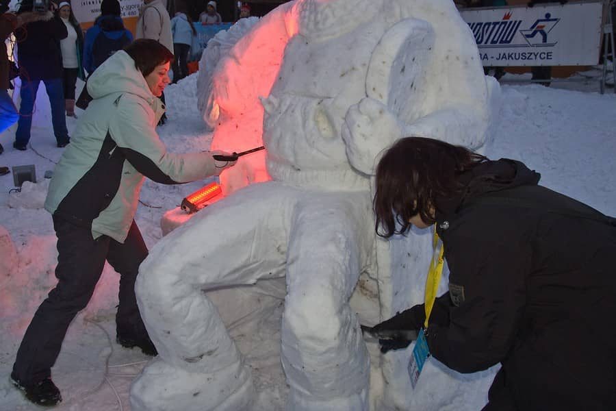 W Śniegolepach górą swoi i snowboardzista