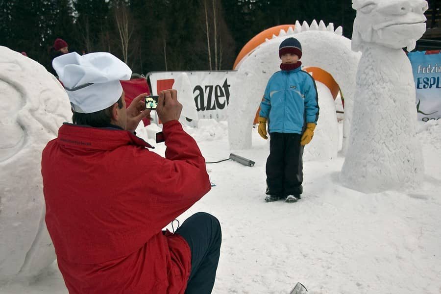 W Śniegolepach górą swoi i snowboardzista