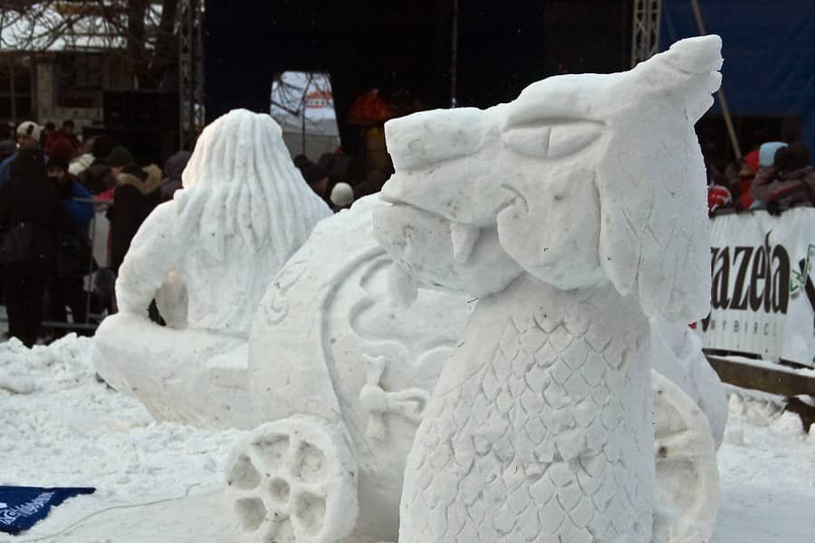 W Śniegolepach górą swoi i snowboardzista