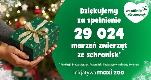 29 tysięcy prezentów dla zwierząt – Maxi Zoo podsumowuje świąteczną akcję