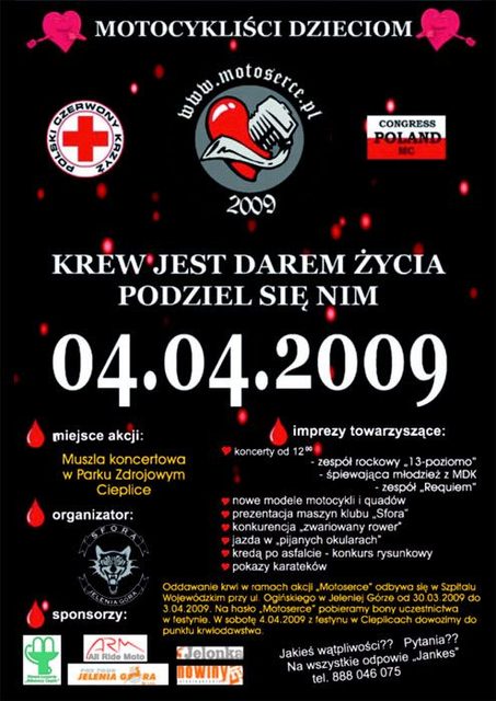 Motoserce czyli krew dla dzieci