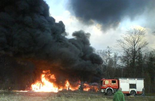 Dramatyczne sceny pod Śnieżką – płonęło składowisko