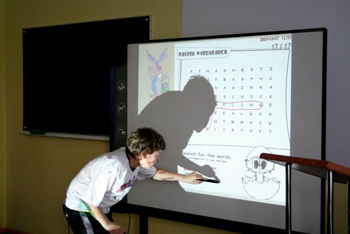 Cudowna tablica: kreda i gąbka do muzeum