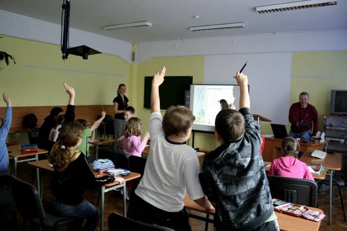 Cudowna tablica: kreda i gąbka do muzeum