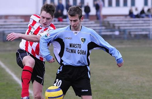 Łukasz Kusiak zdobył w Bolesławcu bramkę na 2:1 dla KSK