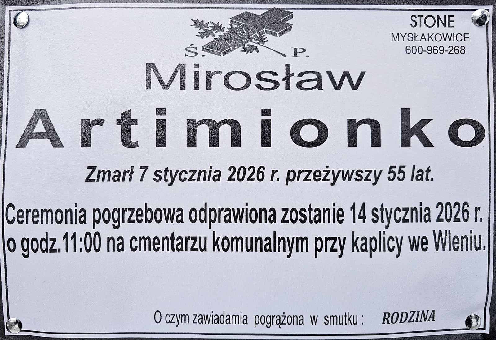 Zmarł Mirosław Artimionko