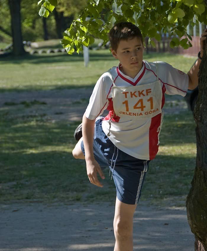 Biegacze na starcie XXI Crossu Cieplickiego