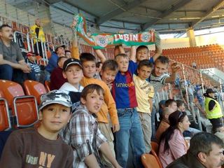 Orliki Chojnika na stadionie Dialog Arena w Lubinie
