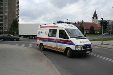 Tir wjechał w tył opla vectry