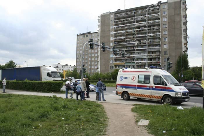 Tir wjechał w tył opla vectry