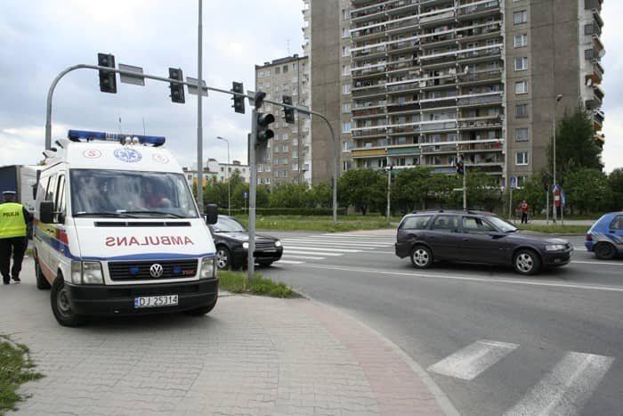 Tir wjechał w tył opla vectry