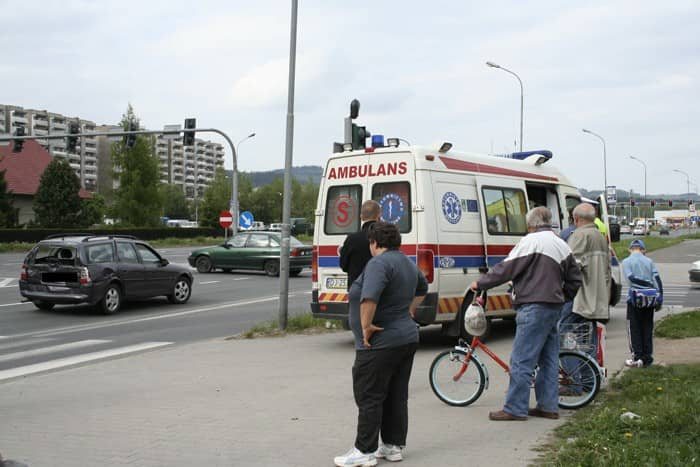 Tir wjechał w tył opla vectry