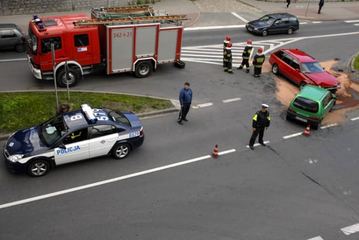 Kolizja przy wiadukcie