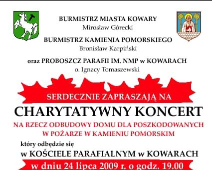Koncertem pomogą pogorzelcom z Kamienia