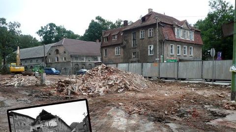Po wyburzonym budynku została tylko kupka gruzu oraz... archiwalne już zdjęcia.