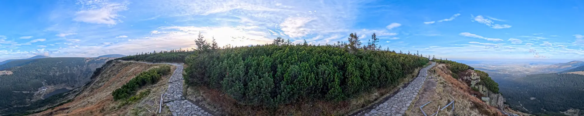 Mały Staw, Samotnia i Śnieżka – panorama 360°