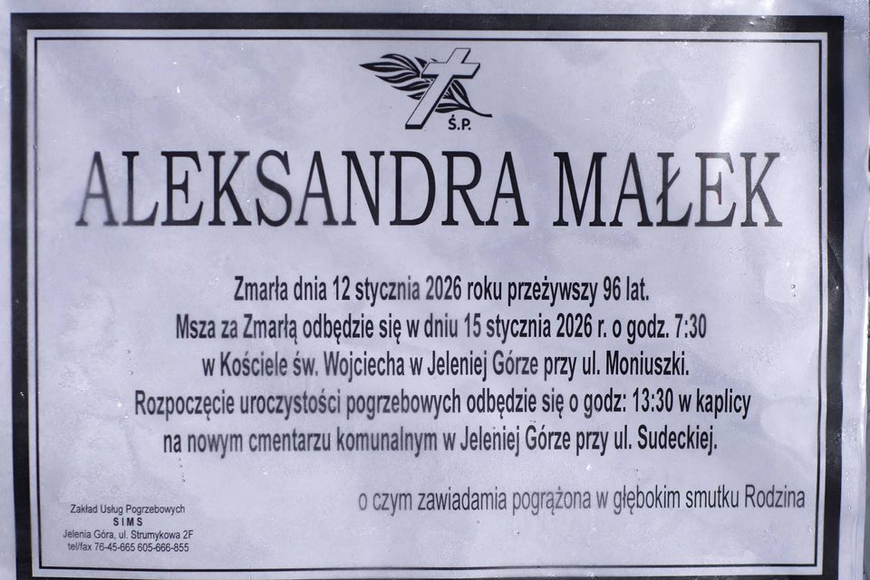 Zmarła Aleksandra Małek