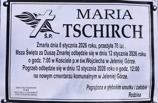 Zmarła Maria Tschirch