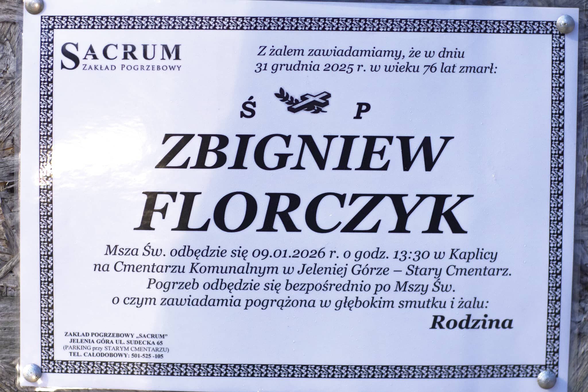 Zmarł Zbigniew Florczyk