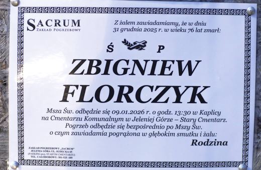 Zmarł Zbigniew Florczyk