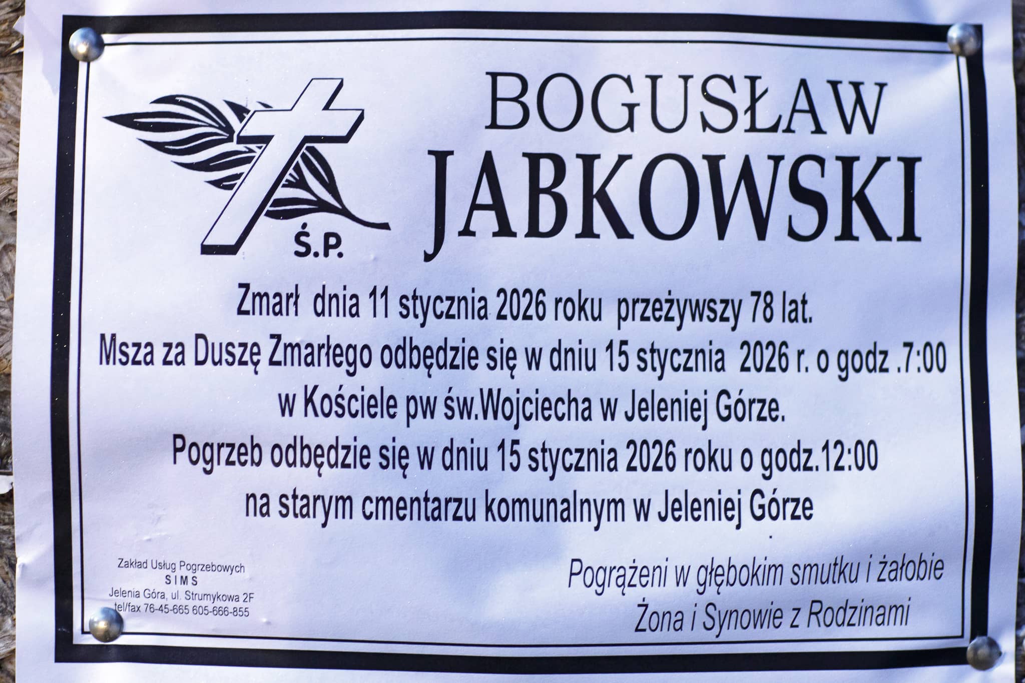 Zmarł Bogusław Jabkowski