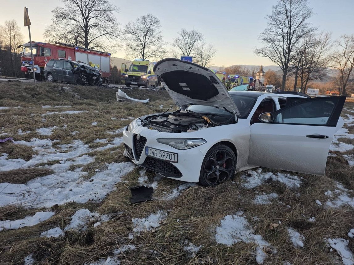 Nietypowa "czołówka" na krajówce