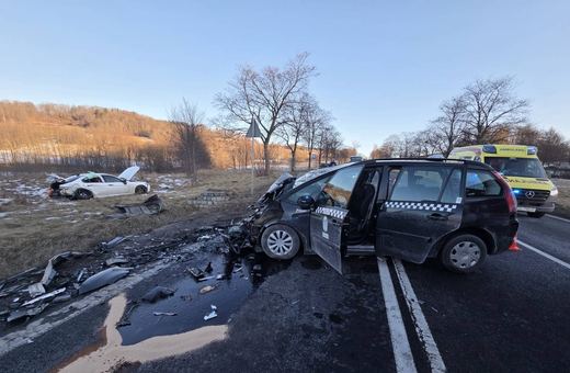 Nietypowa "czołówka" na krajówce