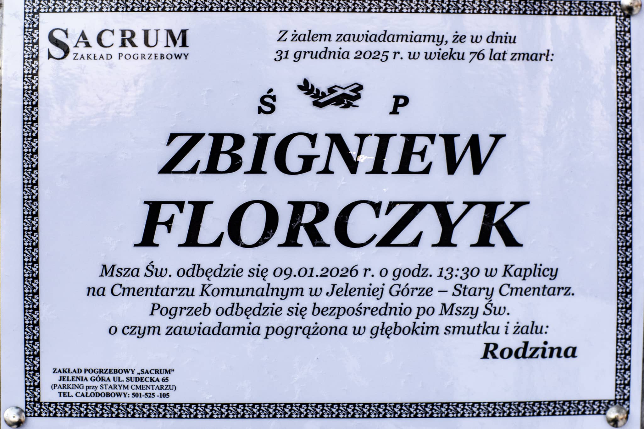 Zmarł Zbigniew Florczyk