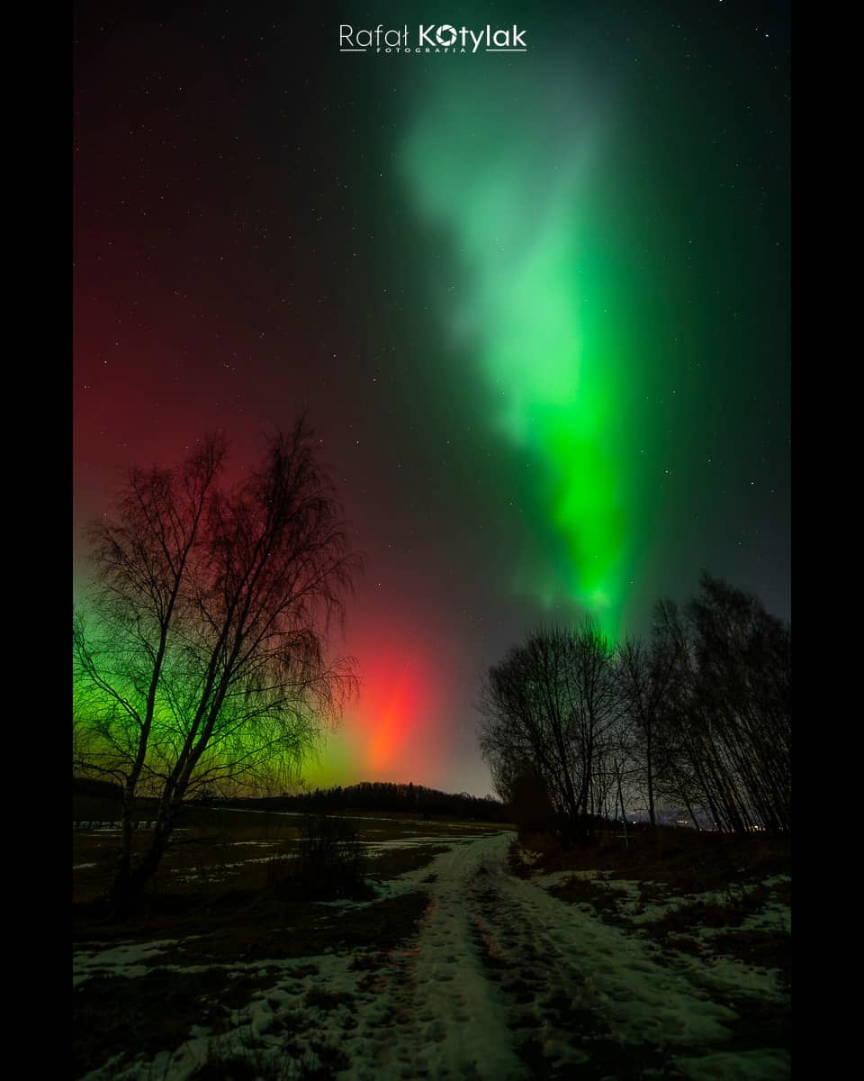 Zorza polarna nad Polską