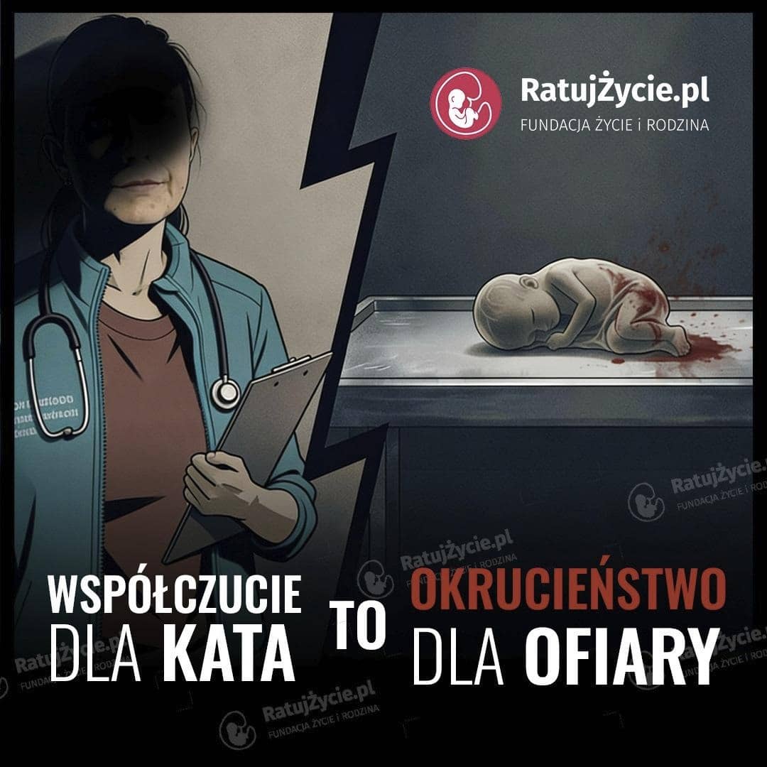 Protest przeciw aborcji przed szpitalem